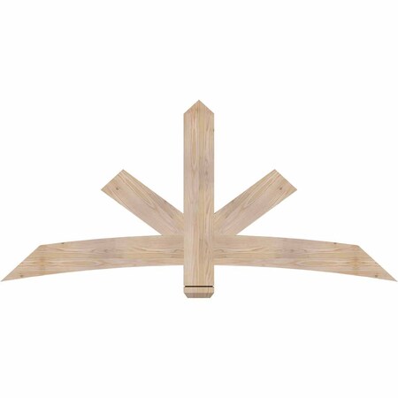 Ekena Millwork Alberta Smooth Timber Gable Bracket, Douglas Fir, 72"W x 33"H x 1 1/2"D x 5 1/2"F, 11/12 Pitch GBW072X33X0206ALB00SDF